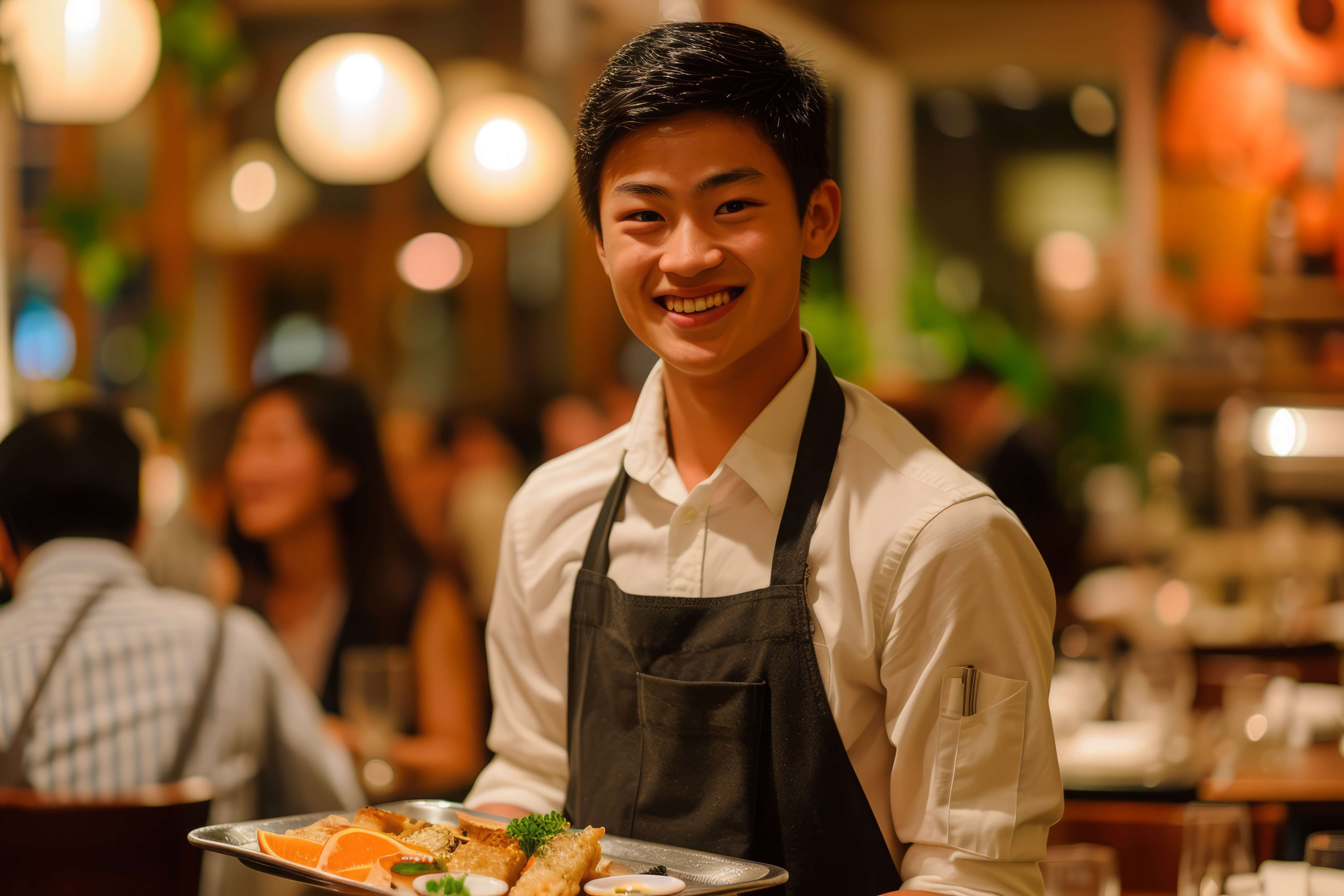 Smiling worker